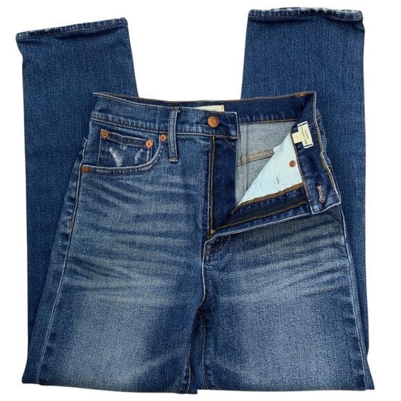 Madewell Classic Straight Jeans Selvedge Edition 27 Woodcrest Wash High Rise - Picture 4 of 14